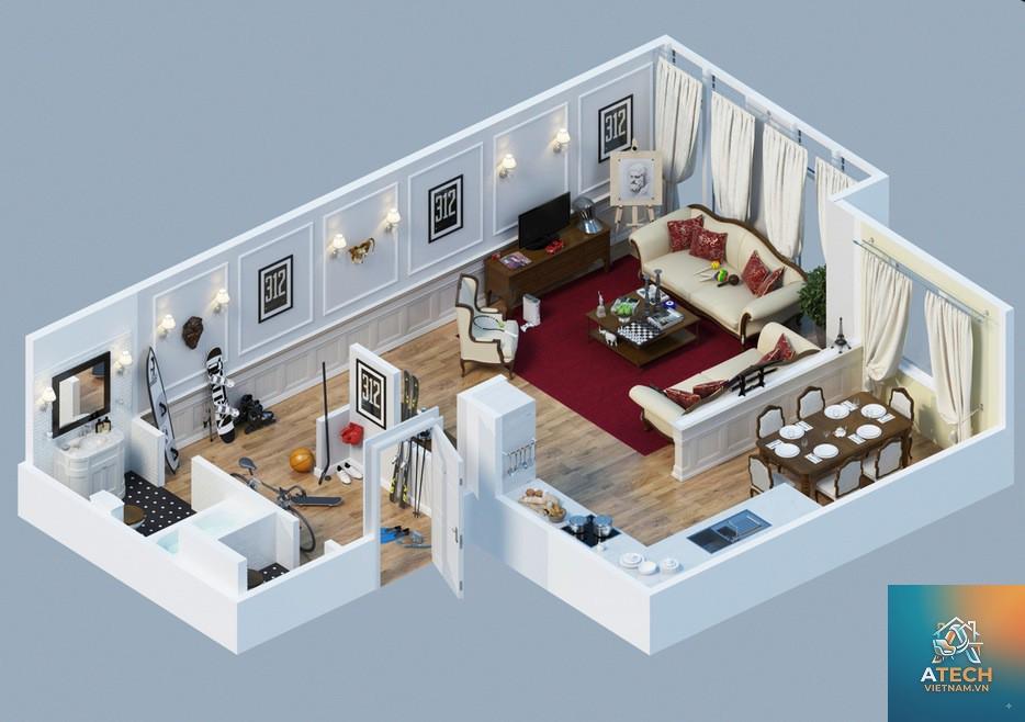 bản vẽ phối cảnh nội thất là gì - Hình 3