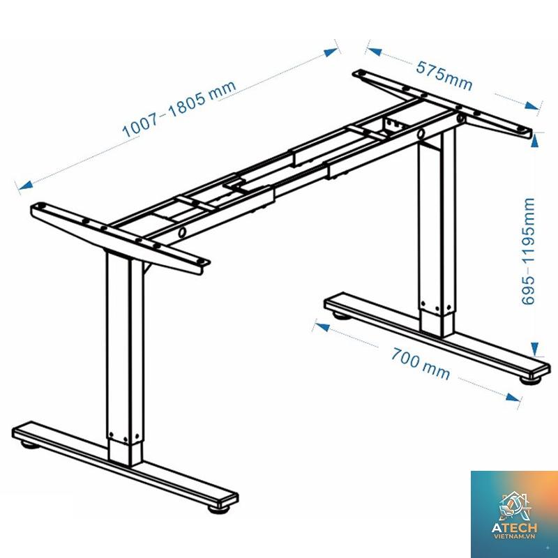 cách điều chỉnh chiều cao chân bàn