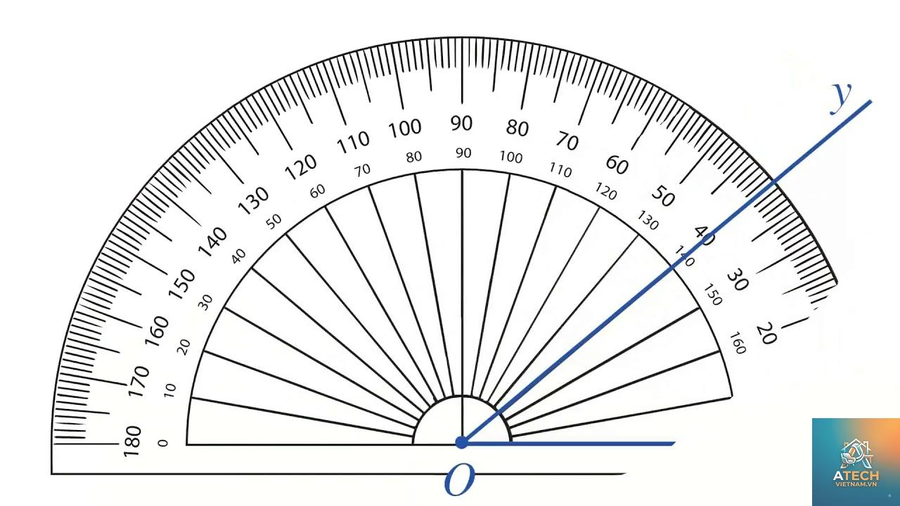 cách đo góc bằng thước đo độ - Hình 5