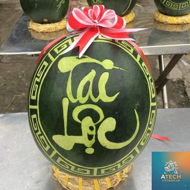 cách khắc dưa hấu - Hình 2