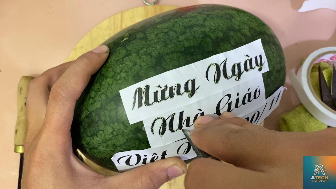 cách khắc dưa hấu - Hình 3