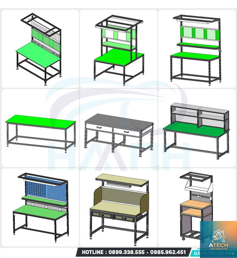 cách làm bàn thao tác nhôm định hình - Hình 2