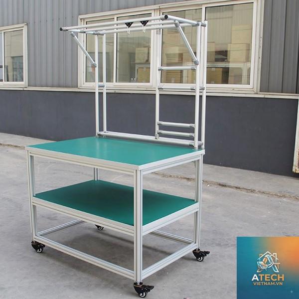 cách làm bàn thao tác nhôm định hình - Hình 3