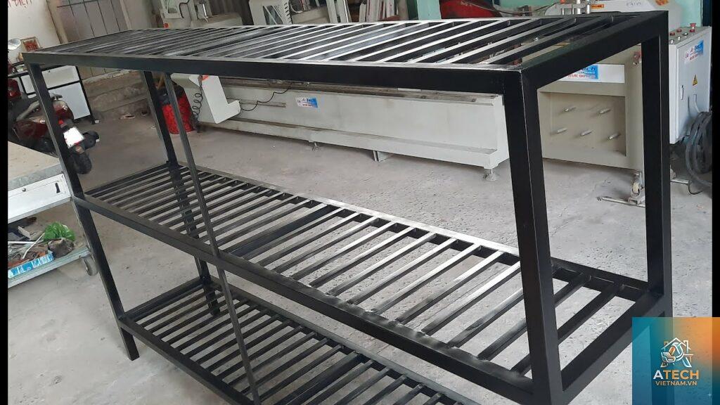 cách làm kệ sắt hộp