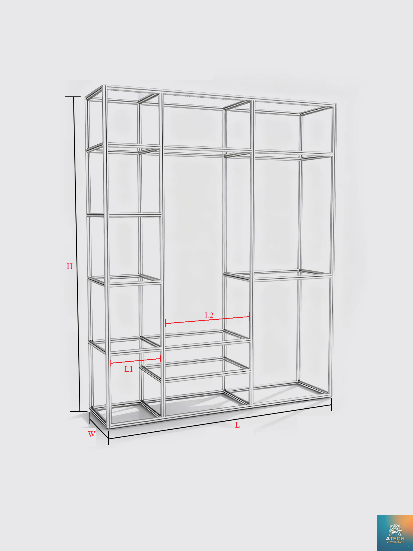 cách làm tủ đồ nhôm định hình - Hình 2