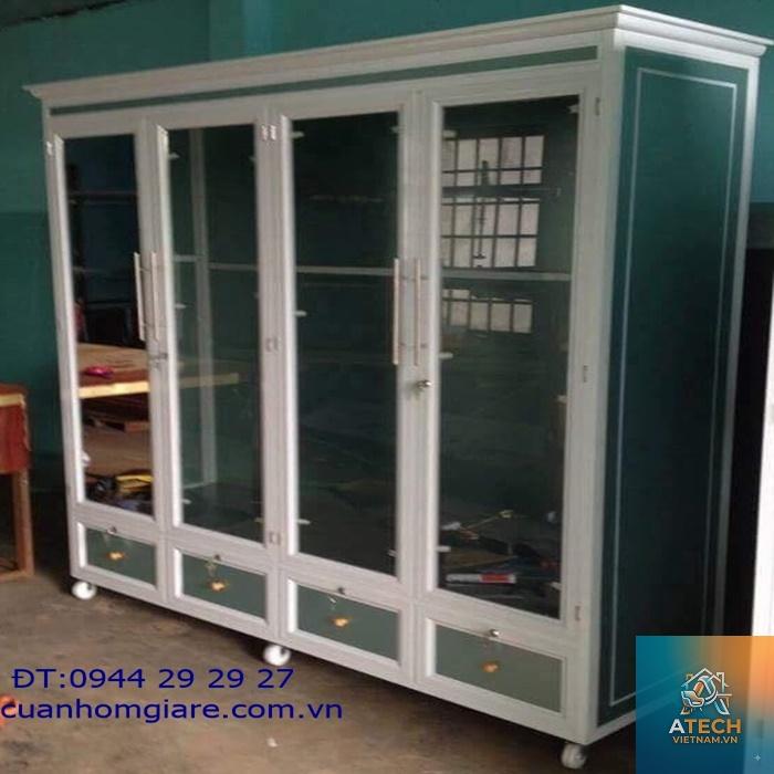 cách làm tủ nhôm kính