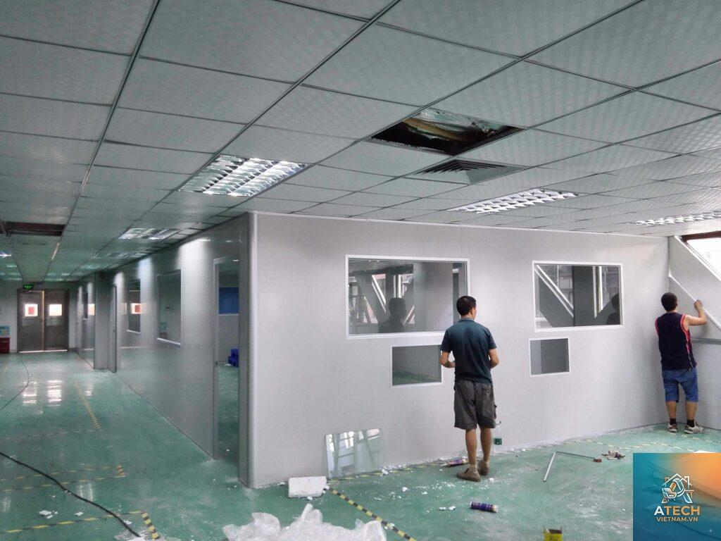 cách làm vách ngăn phòng sạch clean room