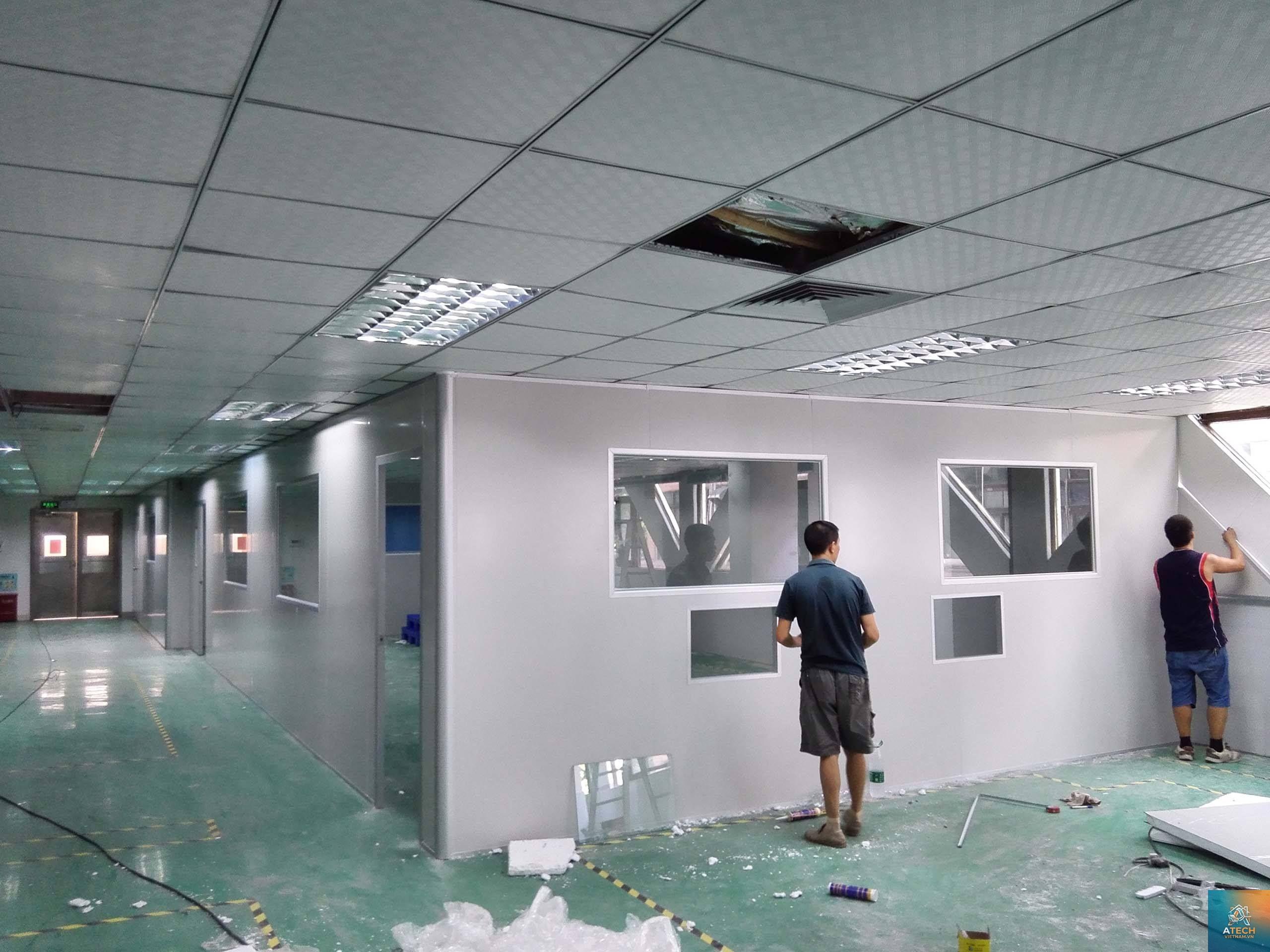 cách làm vách ngăn phòng sạch clean room - Hình 1