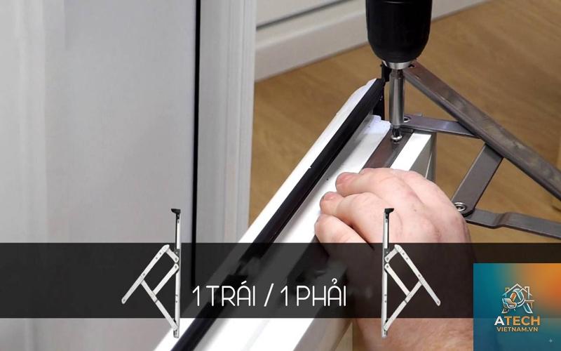 cách lắp bản lề nhôm
