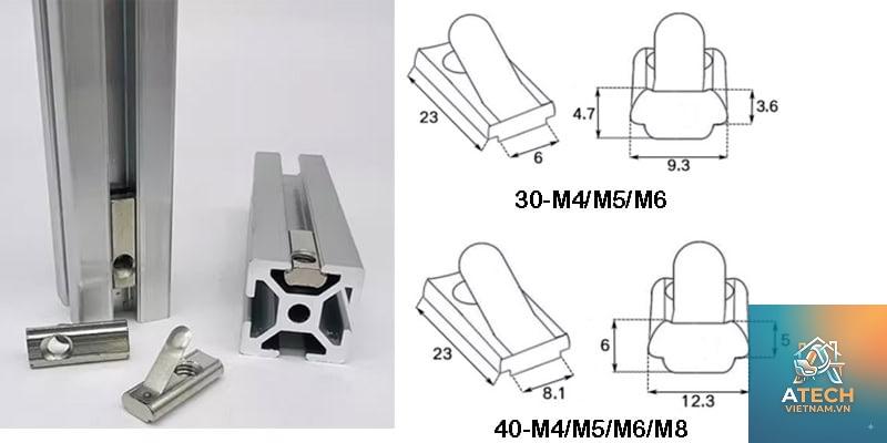 cách lắp con trượt nhôm định hình - Hình 4
