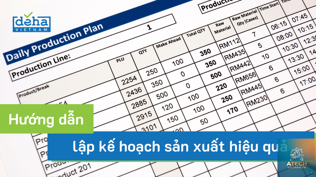 cách lập kế hoạch gia công