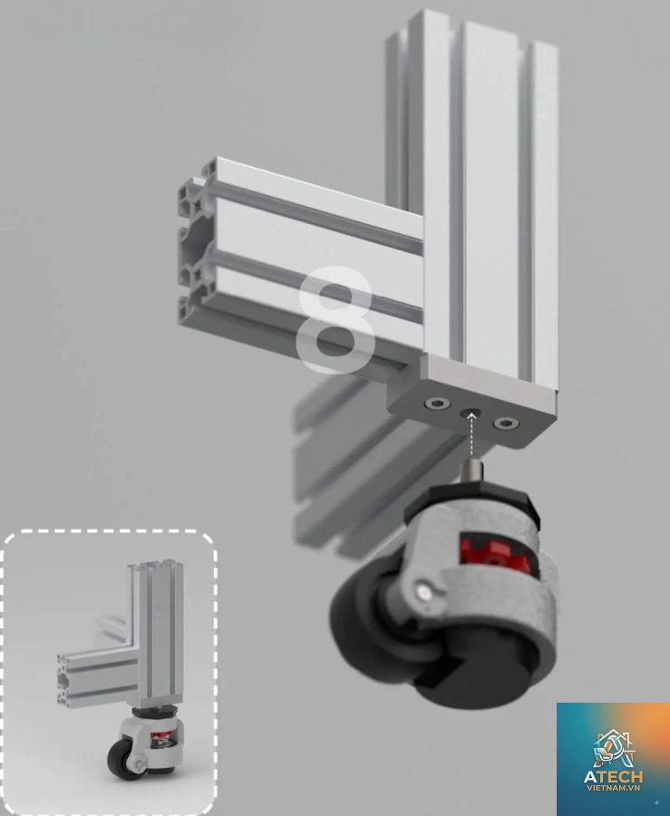 cách lắp ray trượt nhôm định hình - Hình 2