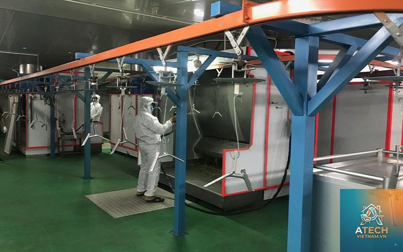 cách sơn tĩnh điện tại xưởng