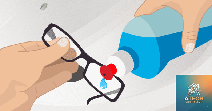 cách tẩy keo 502 dính trên mắt kính