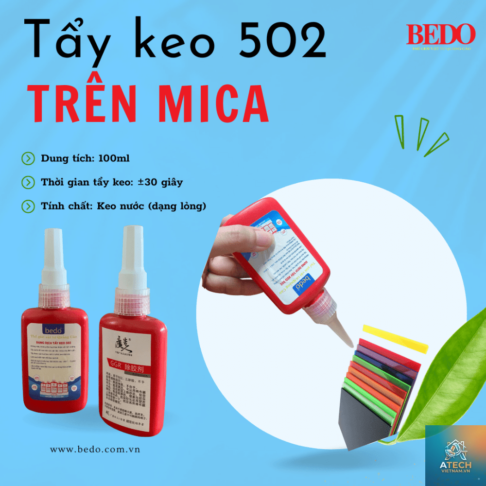 cách tẩy keo 502 trên nhựa mica