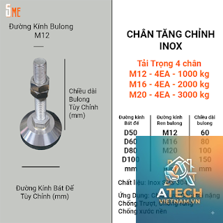 cấu tạo chân tăng chỉnh - Hình 4
