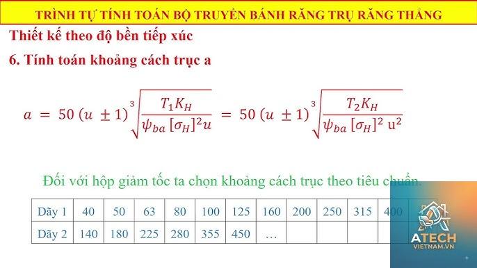 công thức tính khoảng cách trục bánh răng - Hình 3