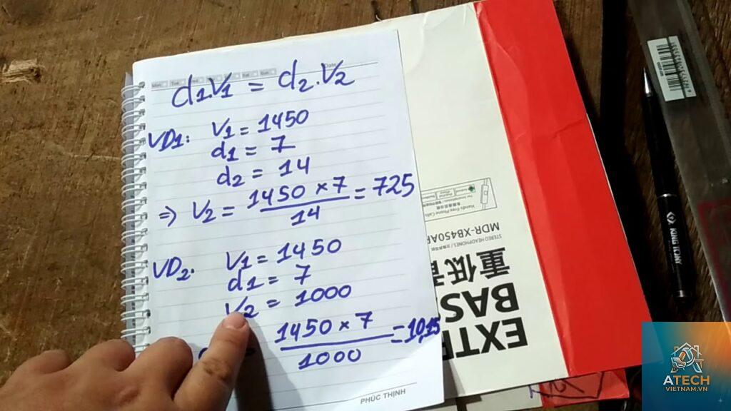 công thức tính tốc độ puly