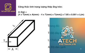 công thức tính trọng lượng thép hộp