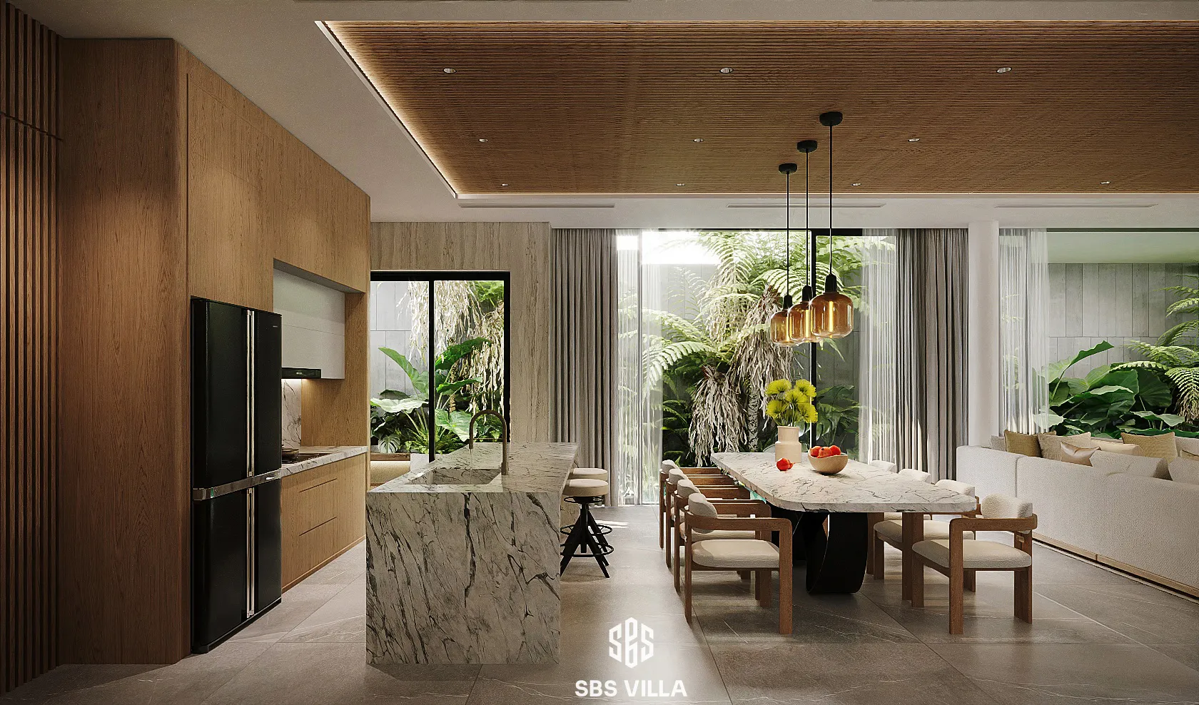 mẫu bếp biệt thự đẹp hiện đại - Hình 5