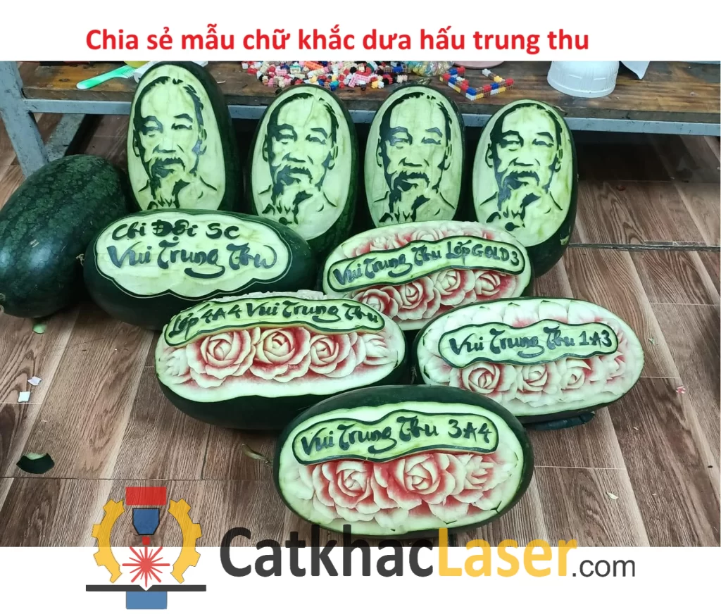 mẫu chữ khắc dưa hấu - Hình 5