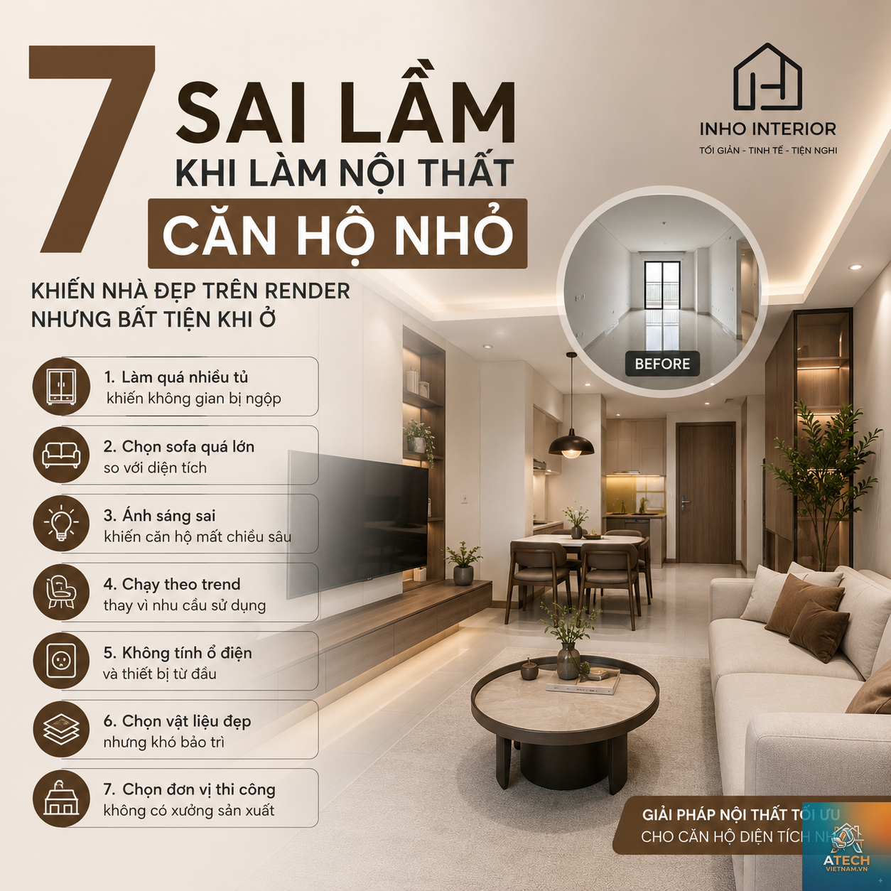 những sai lầm khi làm nội thất - Hình 5