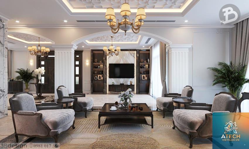 nội thất biệt thự phong cách luxury châu âu - Hình 2