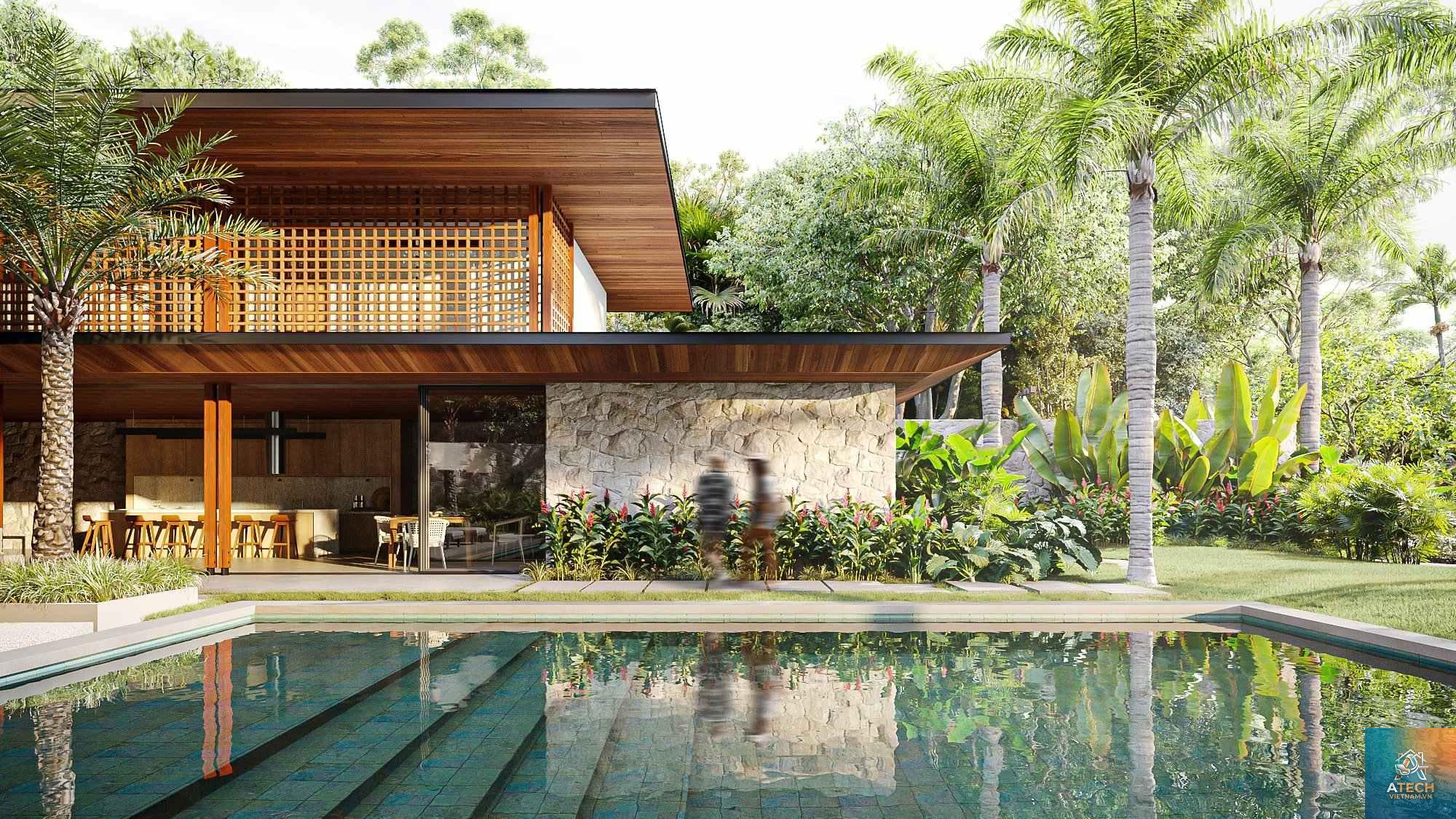 thiết kế biệt thự không gian mở - Hình 3