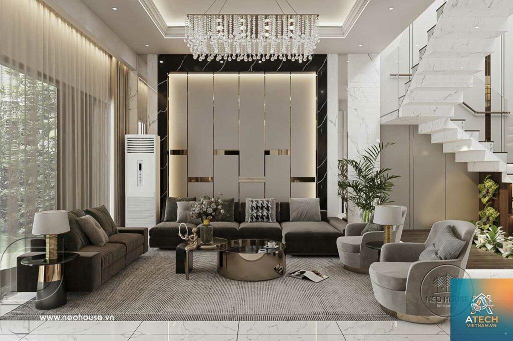 thiết kế nội thất biệt thự 3 tầng