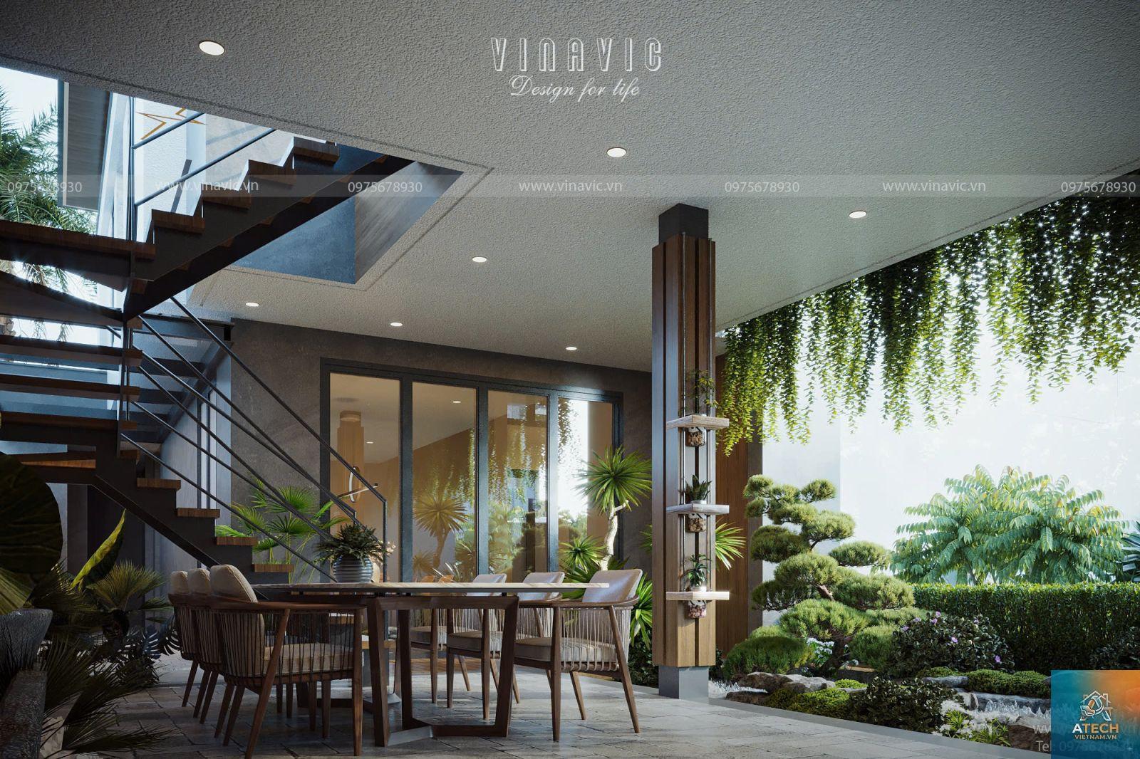 thiết kế nội thất biệt thự chữ L - Hình 3