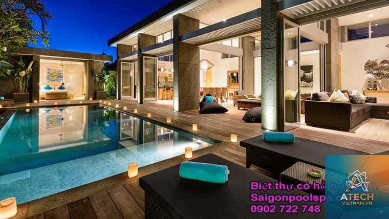 thiết kế nội thất biệt thự có hồ bơi - Hình 4