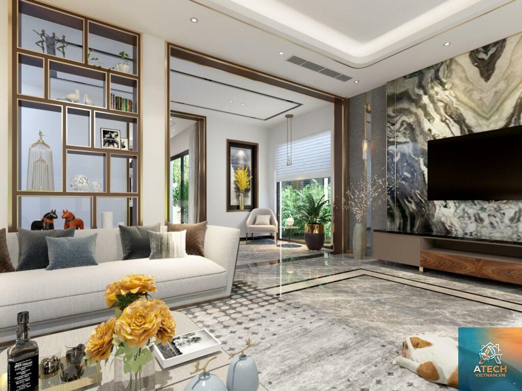 thiết kế nội thất biệt thự view sông