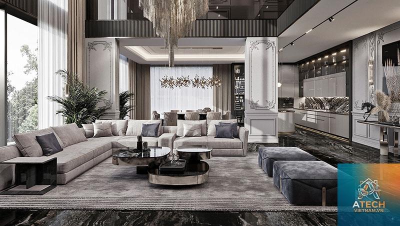 thiết kế nội thất biệt thự view sông - Hình 3