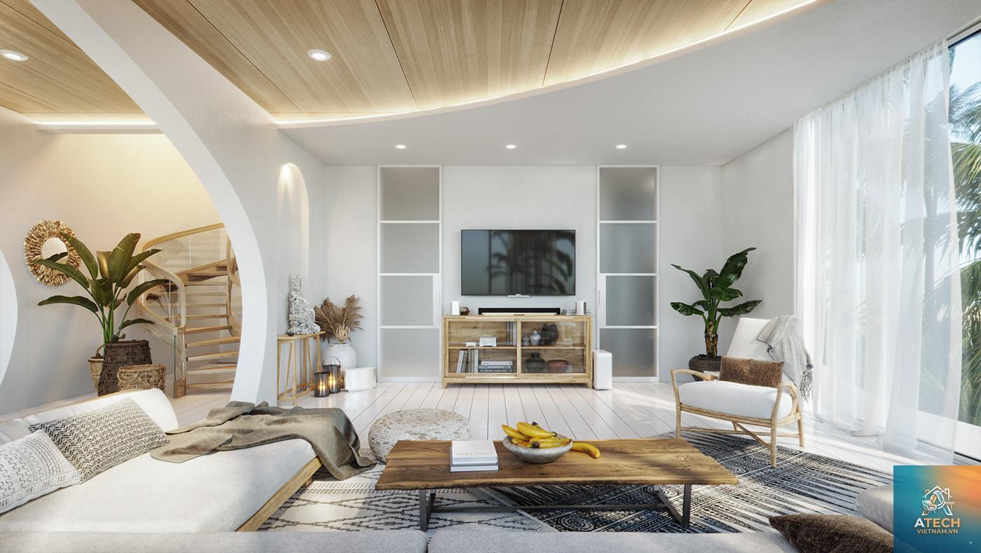 thiết kế nội thất biệt thự view sông - Hình 4