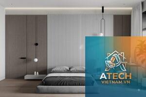 thiết kế phòng ngủ biệt thự tối giản