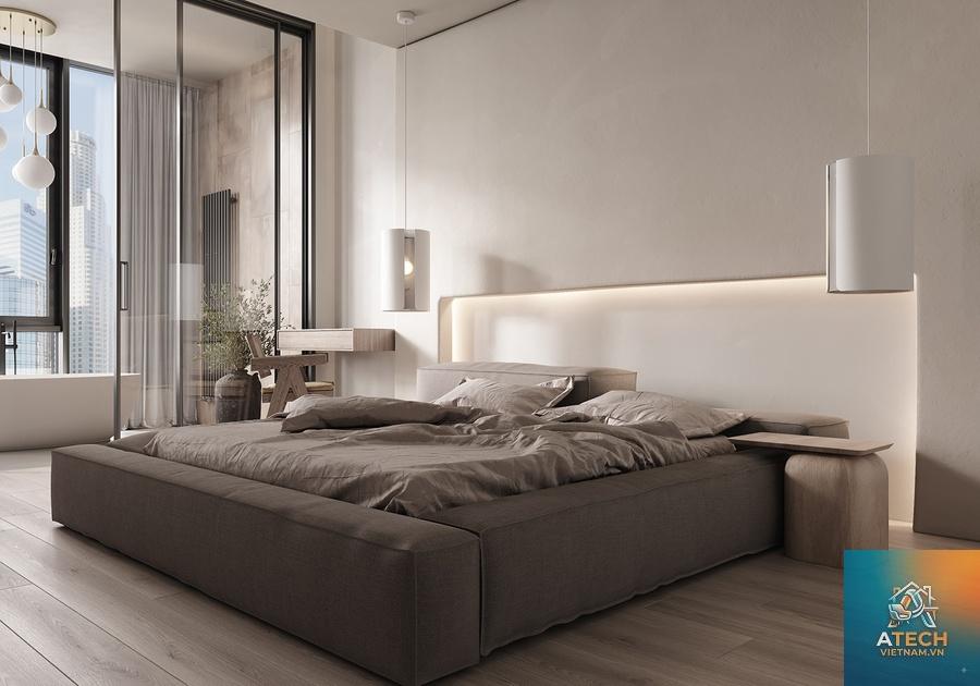 thiết kế phòng ngủ biệt thự tối giản - Hình 5